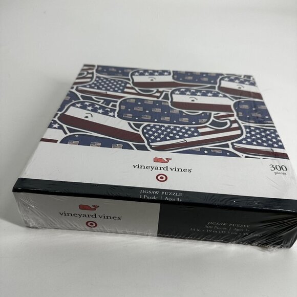Vineyard Vines for Target 300 Piece Whale Red White Blue Nautical Puzzle New - Picture 8 of 8